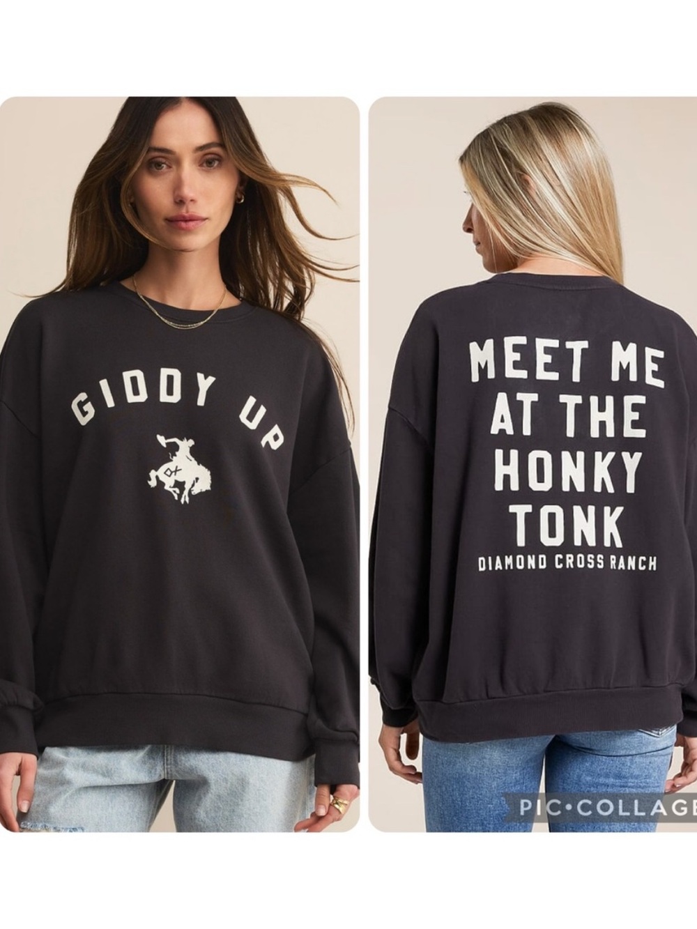 NWT Z Supply Diamond Ranch Giddy Up Sweatshirt